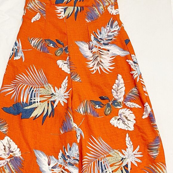 Forever 21 Womens Jumpsuit Pants Sz Small Romper Y2k 90s Floral Resort Bohemian - Picture 5 of 12